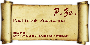 Paulicsek Zsuzsanna névjegykártya